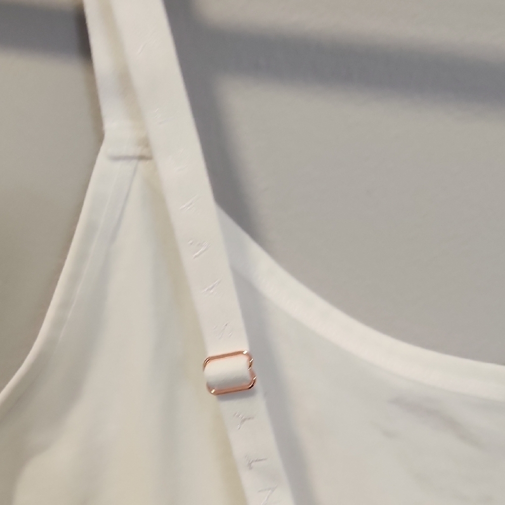 Savage X Fenty White Slim-Strap Scoop‎ Bodysuit with Logo Seamless Teddy Size 2X - Picture 4 of 12